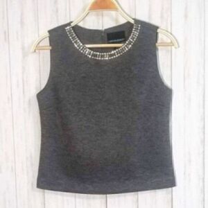 Cynthia Rowley Preppy Sleeveless Embellished Top